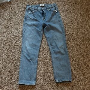 Agolde womens. Light Blue Straight Jeans
